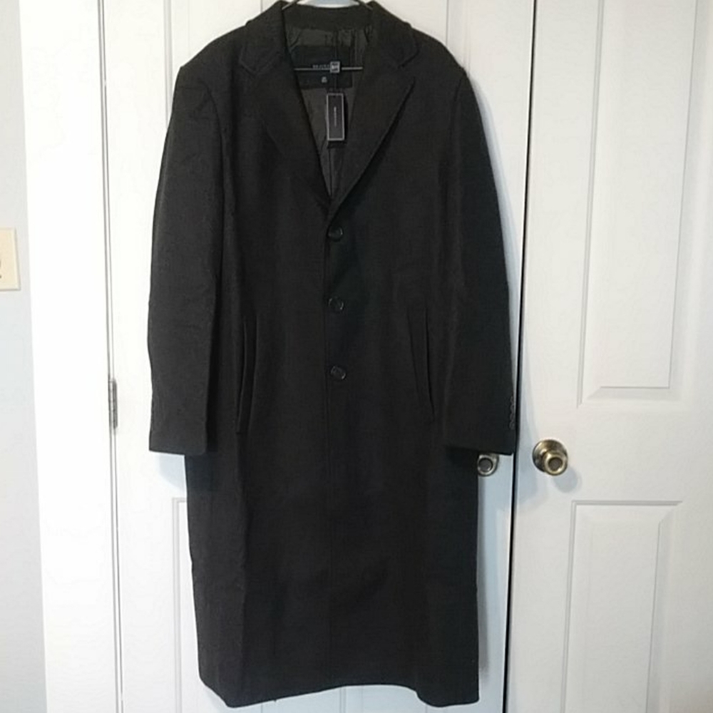 Single Breasted Full Length Trench Coat Sz 2XL